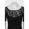 Fitted dress with raised seams