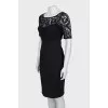 Fitted dress with raised seams