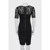 Fitted dress with raised seams