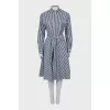 Striped Print Shirt Dress