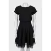 Black dress with accent belt
