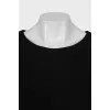 Black dress with accent belt