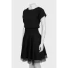Black dress with accent belt