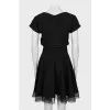 Black dress with accent belt