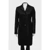 Single-breasted coat in black