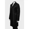 Single-breasted coat in black