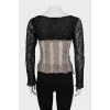 Knitted fitted blouse