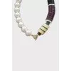 Combined necklace with gold fittings