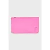 Leather wallet with tag