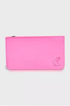 Leather wallet with tag