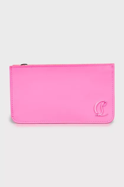 Leather wallet with tag