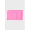 Leather wallet with tag