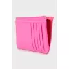 Leather wallet with tag