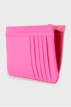 Leather wallet with tag