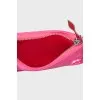 Leather wallet with tag