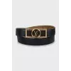 Reversible belt with gold logo
