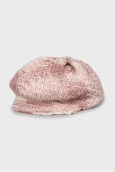 Knitted hat with a visor