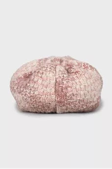 Knitted hat with a visor
