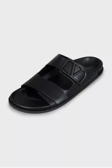 Men's leather flip flops