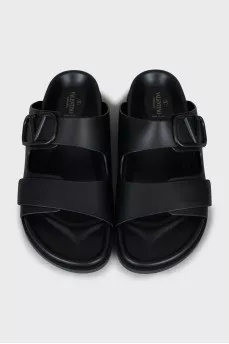 Men's leather flip flops