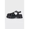Men's sandals with a massive sole
