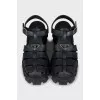 Men's sandals with a massive sole