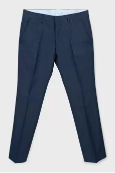 Men's Blue Striped Suit