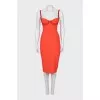 Bodycon dress decorated with chain
