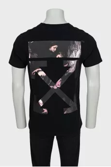 Men's T-shirt with print on the back
