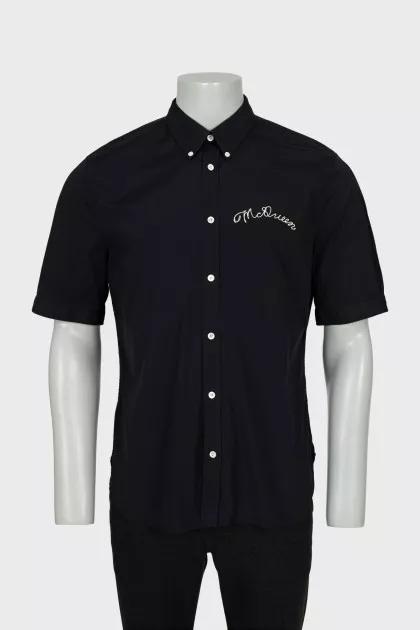 Men's Black Short Sleeve Shirt