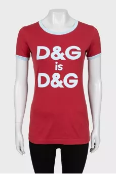 Fitted T-shirt with print