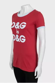 Fitted T-shirt with print