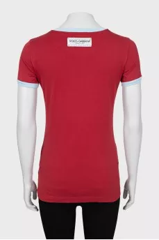 Fitted T-shirt with print