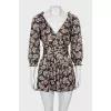 Paisley Print Neck Jumpsuit
