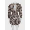 Paisley Print Neck Jumpsuit