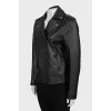 Leather jacket with a fitted cut