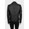 Leather jacket with a fitted cut