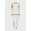 Two-tone cashmere suit