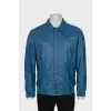 Men's Leather Jacket With Patch
