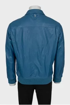 Men's Leather Jacket With Patch
