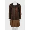 Wool suit with skirt and blouse