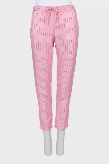 Tapered trousers in a combination stripe