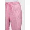 Tapered trousers in a combination stripe