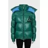 Quilted down jacket with removable hood