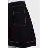 Fitted skirt with contrast seams