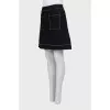 Fitted skirt with contrast seams