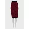 Pencil skirt in signature print