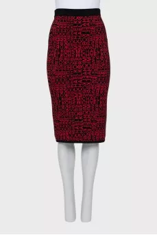 Pencil skirt in signature print