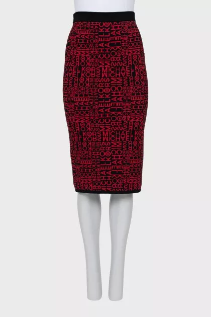 Pencil skirt in signature print