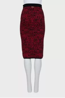 Pencil skirt in signature print